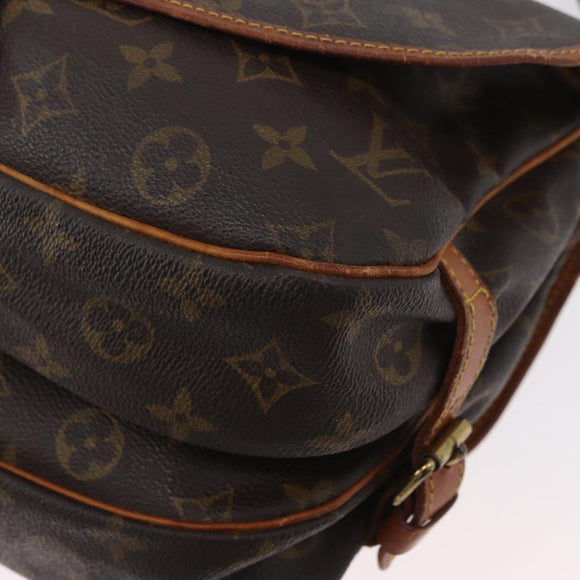 LOUIS VUITTON Monogram Saumur 30 Shoulder Bag M42256 LV Auth BA10996