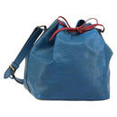LOUIS VUITTON Epi Bicolor Petit Noe Shoulder Bag Castilian Red Blue Auth BA10999-1
