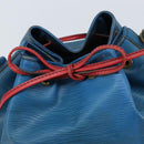 LOUIS VUITTON Epi Bicolor Petit Noe Shoulder Bag Castilian Red Blue Auth BA10999-14