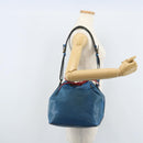 LOUIS VUITTON Epi Bicolor Petit Noe Shoulder Bag Castilian Red Blue Auth BA10999-22