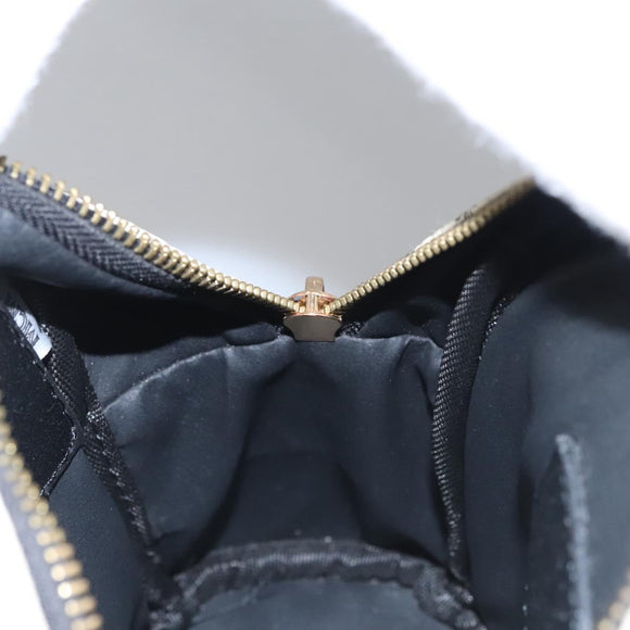 MCM Vicetos Logogram Backpack PVC Leather White Navy gold Auth BA110