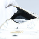 MCM Vicetos Logogram Backpack PVC Leather White Navy gold Auth BA110-23