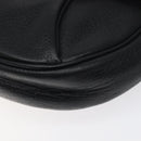 Burberrys Shoulder Bag Leather Black Gold Auth BA1100-14