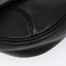 Burberrys Shoulder Bag Leather Black Gold Auth BA1100-9