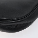 Burberrys Shoulder Bag Leather Black Gold Auth BA1100-15