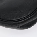 Burberrys Shoulder Bag Leather Black Gold Auth BA1100-16