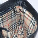 Burberrys Shoulder Bag Leather Black Gold Auth BA1100-18