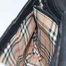 Burberrys Shoulder Bag Leather Black Gold Auth BA1100-19