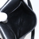 Burberrys Shoulder Bag Leather Black Gold Auth BA1100-12