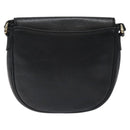 Burberrys Shoulder Bag Leather Black Gold Auth BA1100-2