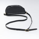 Burberrys Shoulder Bag Leather Black Gold Auth BA1100-7