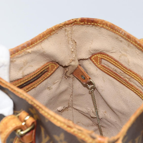 LOUIS VUITTON Monogram Bucket PM Shoulder Bag M42238 LV Auth BA11001