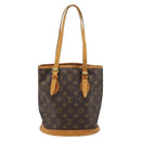 LOUIS VUITTON Monogram Bucket PM Shoulder Bag M42238 LV Auth BA11001-2