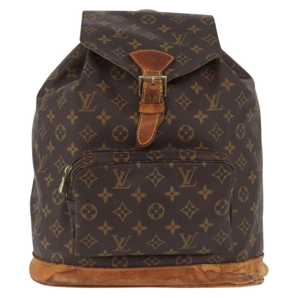 LOUIS VUITTON Monogram Montsouris GM Backpack M51135 LV Auth BA11002