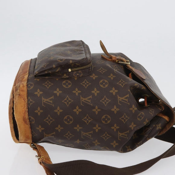 LOUIS VUITTON Monogram Montsouris GM Backpack M51135 LV Auth BA11002