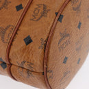 MCM Vicetos Logogram Shoulder Bag PVC Leather Brown Gold Auth BA11006-9