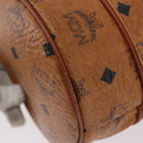 MCM Vicetos Logogram Shoulder Bag PVC Leather Brown Gold Auth BA11006-16