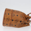 MCM Vicetos Logogram Shoulder Bag PVC Leather Brown Gold Auth BA11006-3