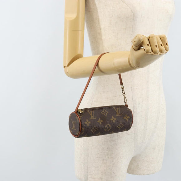 LOUIS VUITTON Monogram Papillon Pouch LV Auth BA11008