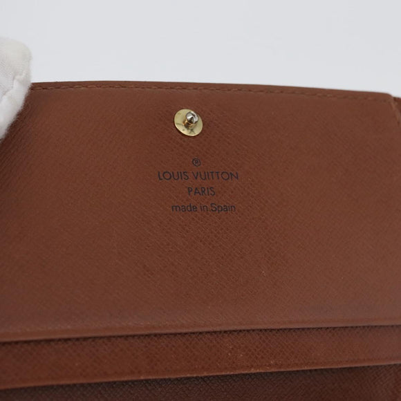 LOUIS VUITTON Monogram Porte Monnaie Billets Tresor Wallet M61730 Auth BA11009