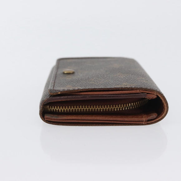 LOUIS VUITTON Monogram Porte Monnaie Billets Tresor Wallet M61730 Auth BA11009