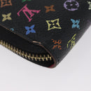 LOUIS VUITTON Multicolor Zippy Wallet Long Wallet Black M60243 LV Auth BA11010-15