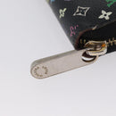 LOUIS VUITTON Multicolor Zippy Wallet Long Wallet Black M60243 LV Auth BA11010-8