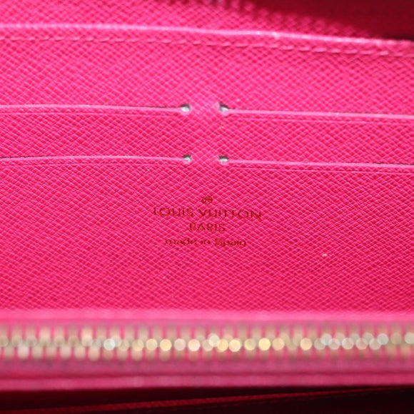 LOUIS VUITTON Multicolor Zippy Wallet Long Wallet Black M60243 LV Auth BA11010