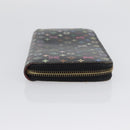 LOUIS VUITTON Multicolor Zippy Wallet Long Wallet Black M60243 LV Auth BA11010-3
