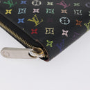 LOUIS VUITTON Multicolor Zippy Wallet Long Wallet Black M60243 LV Auth BA11010-7
