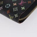 LOUIS VUITTON Multicolor Zippy Wallet Long Wallet Black M60243 LV Auth BA11010-14
