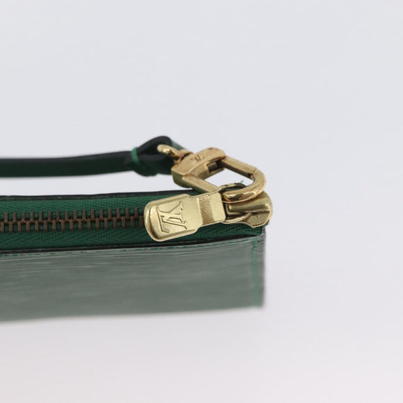 LOUIS VUITTON Epi Pochette Accessoires Accessory Pouch Green M52984 Auth BA11015