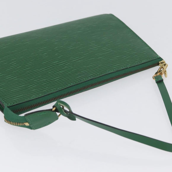 LOUIS VUITTON Epi Pochette Accessoires Accessory Pouch Green M52984 Auth BA11015