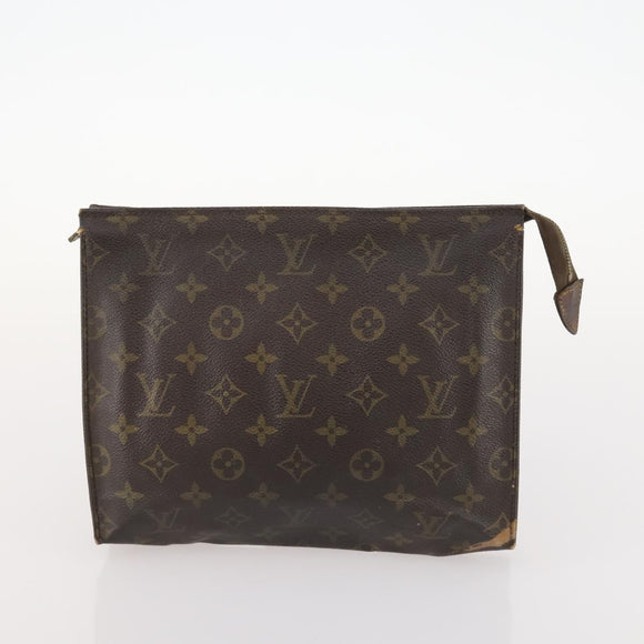 LOUIS VUITTON Monogram Poche Toilette 26 Pouch 2 Set M47542 LV Auth BA11016