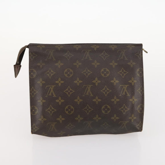 LOUIS VUITTON Monogram Poche Toilette 26 Pouch 2 Set M47542 LV Auth BA11016