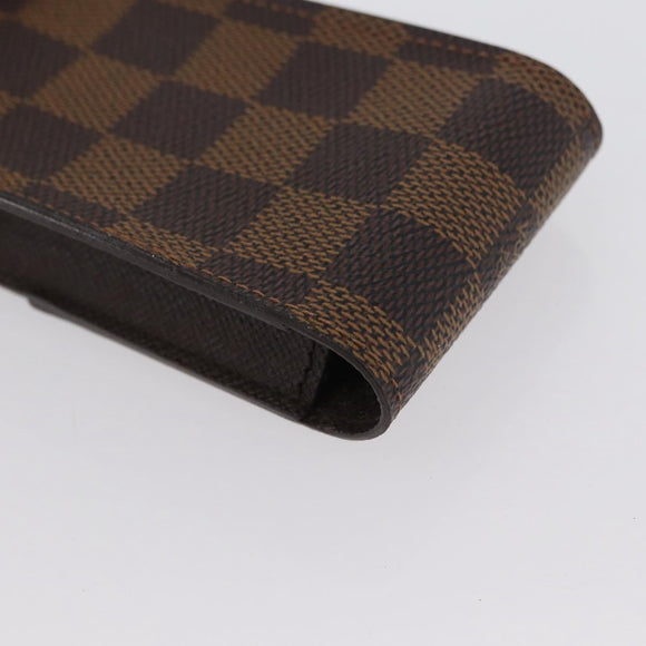 LOUIS VUITTON Damier Ebene Etui Cigarette Case N63024 LV Auth BA11017