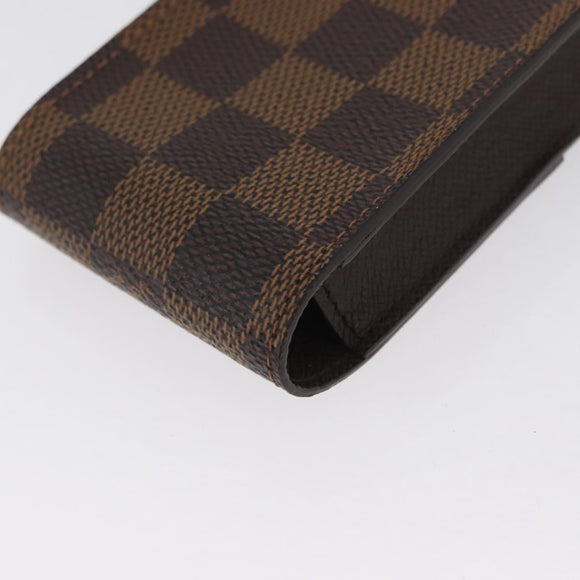 LOUIS VUITTON Damier Ebene Etui Cigarette Case N63024 LV Auth BA11017