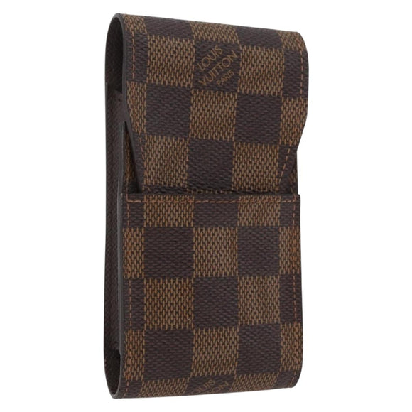 LOUIS VUITTON Damier Ebene Etui Cigarette Case N63024 LV Auth BA11017