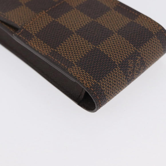 LOUIS VUITTON Damier Ebene Etui Cigarette Case N63024 LV Auth BA11017