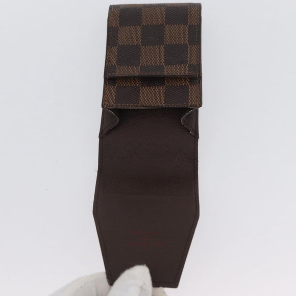 LOUIS VUITTON Damier Ebene Etui Cigarette Case N63024 LV Auth BA11018