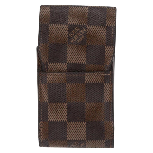 LOUIS VUITTON Damier Ebene Etui Cigarette Case N63024 LV Auth BA11018