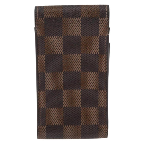 LOUIS VUITTON Damier Ebene Etui Cigarette Case N63024 LV Auth BA11018