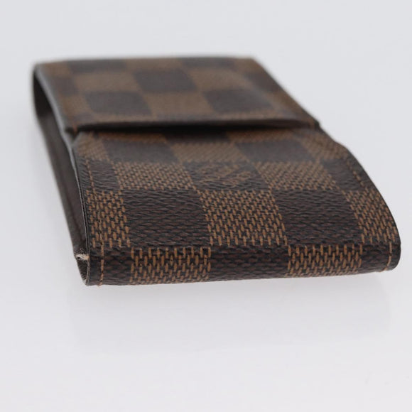 LOUIS VUITTON Damier Ebene Etui Cigarette Case N63024 LV Auth BA11018