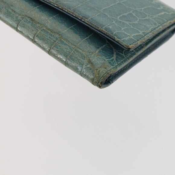 Miu Miu Wallet Leather 2 Set Brown Green Auth BA11023