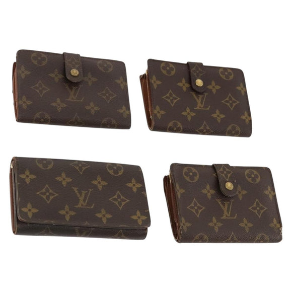 LOUIS VUITTON Monogram Wallet 4 Set LV Auth BA11024