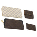 LOUIS VUITTON Monogram Damier Azur Portemonnee 4 Set LV Auth BA11025-1