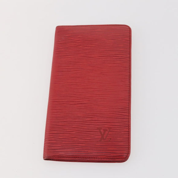 LOUIS VUITTON Epi Vernis Wallet Leather 4 Set Blue Black Red LV Auth BA11026