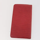 LOUIS VUITTON Epi Vernis Wallet Leather 4 Set Blue Black Red LV Auth BA11026-16