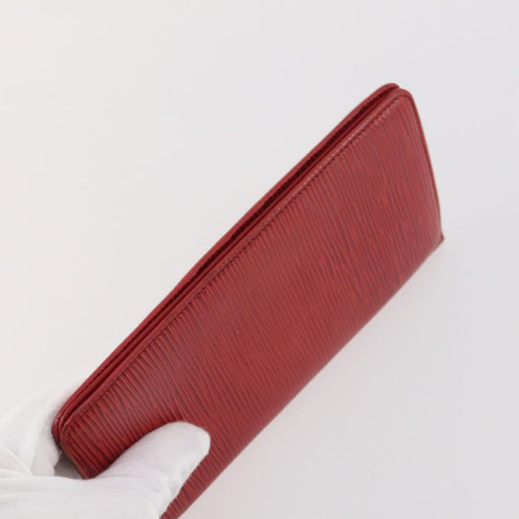 LOUIS VUITTON Epi Vernis Wallet Leather 4 Set Blue Black Red LV Auth BA11026