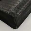 Salvatore Ferragamo Gancini Hand Bag Leather Black Silver Auth BA1103-8